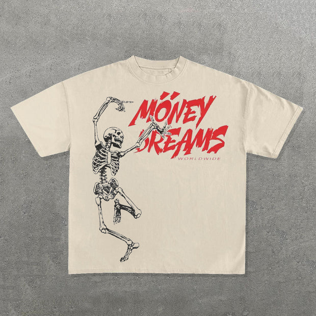 Money Dreams Print Short Sleeve T-Shirt