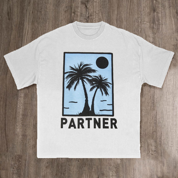 Partner Vacation Print Short Sleeve T-Shirt