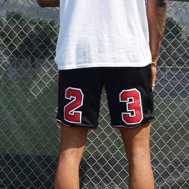 NO.23 Patchwork Mesh Basketball Shorts