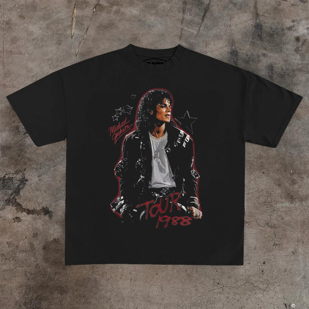 Michael Jackson short sleeve printed T-shirt