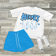 Casual personality preppy letter print T-shirt shorts suit