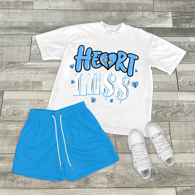 Casual personality preppy letter print T-shirt shorts suit