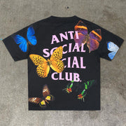 Printed Butterfly Tide Brand Cotton Short Sleeve T-Shirt