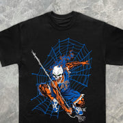 Spider skull casual street short sleeve T-shirt
