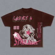 Fashion Anime Print Short Sleeve T-Shirt