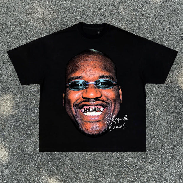 Big face celebrity printed T-shirt