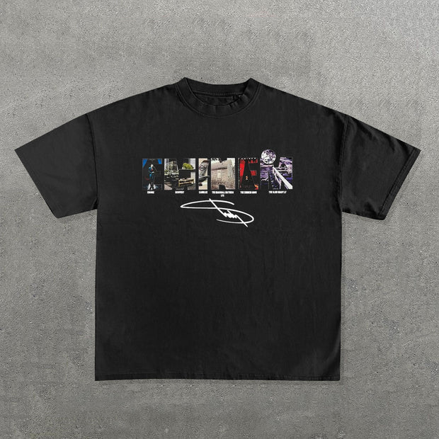 Eminem Album Print Short Sleeve T-Shirt