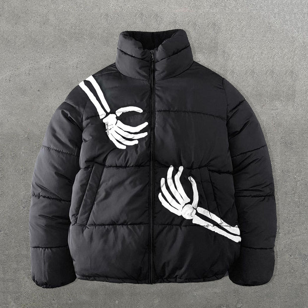 Embrace Printed Long Sleeve Winter Warm Down Jacket