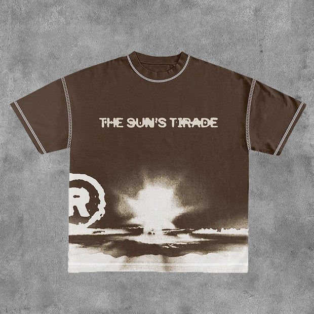 The Sun's Tirade Print Short Sleeve T-Shirt
