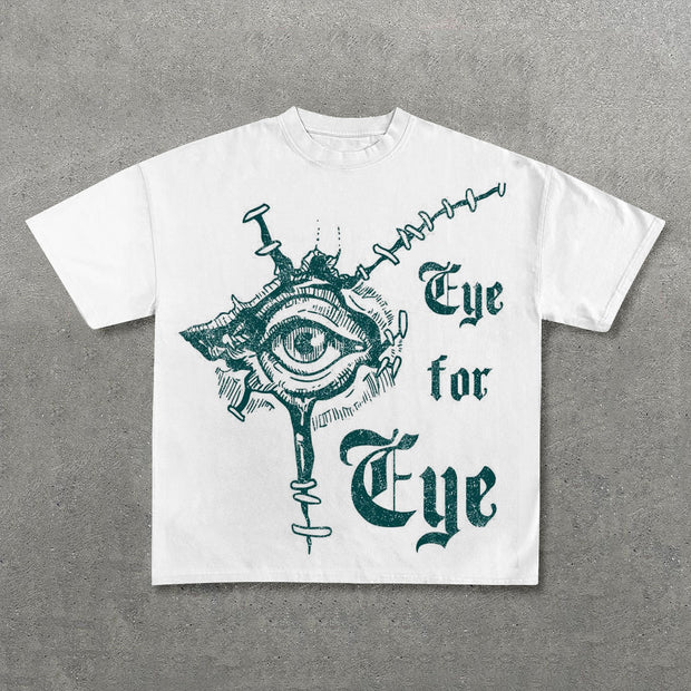 Eye For Eye Print Short Sleeve T-Shirt