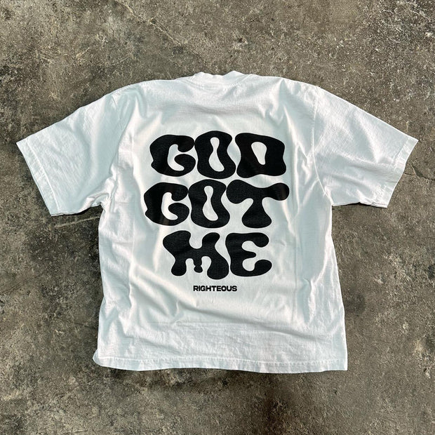 God Got Me Casual Street Cotton T-shirt