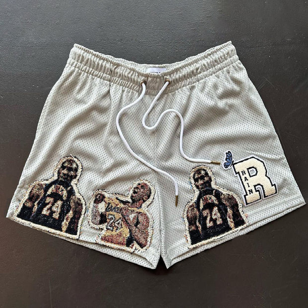 Basketball Hip Hop Printed Mesh Shorts