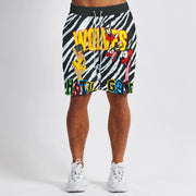 Personalized striped print shorts