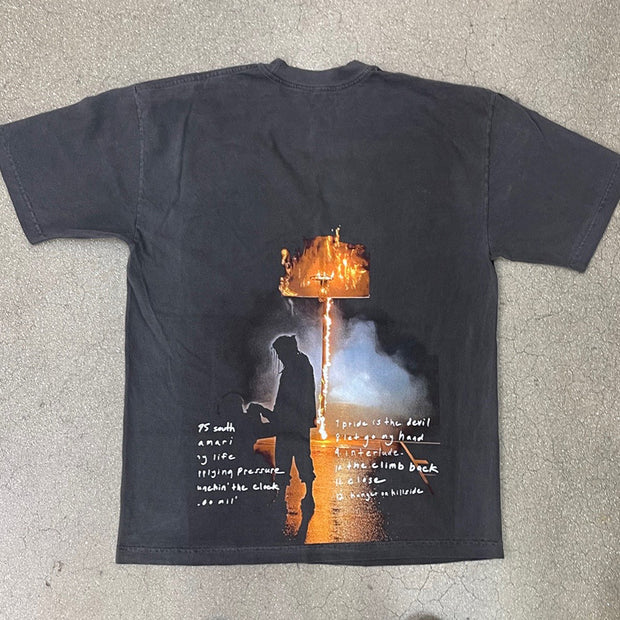 J. Cole Basketball Print Short Sleeve T-Shirt