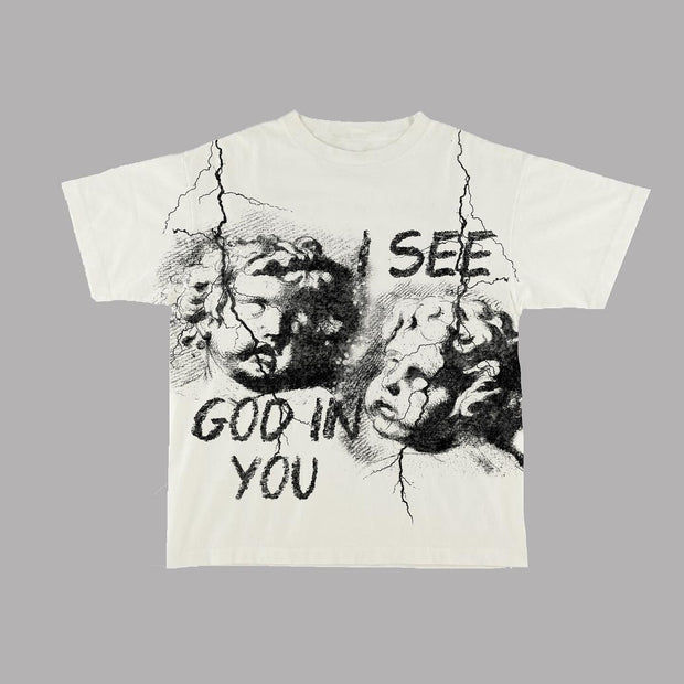 See God In You Print Short Sleeve T-Shirt