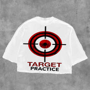 Target Practice Printed Three-quarter Sleeve T-shirt