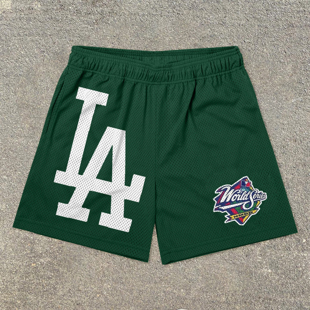 Retro LA tide brand mesh basketball shorts