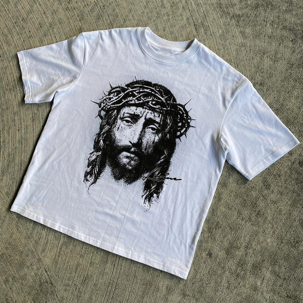 King Of Kings Jesus Print Short Sleeve T-Shirt