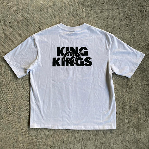 King Of Kings Jesus Print Short Sleeve T-Shirt