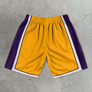 Trendy brand contrast color basketball mesh shorts