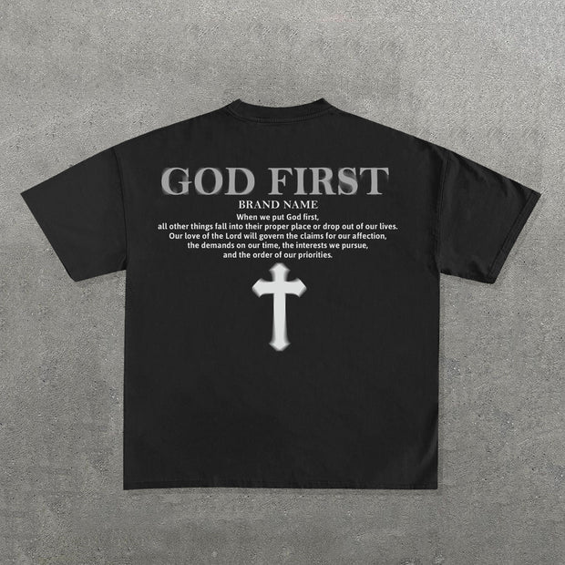 God First Print Short Sleeve T-Shirt