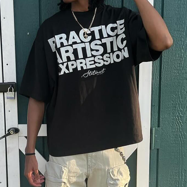 Practice Artistic Expression Print Short Sleeve T-Shirt