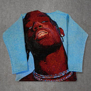 hip-hop graphic tapestry street sweatshirt