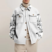 Casual fashion retro stitching lapel jacket