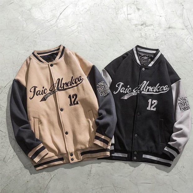 Gram Embroidery Jacket Baseball Uniform High Street Fashion Brand Loose Hip Hop Flying