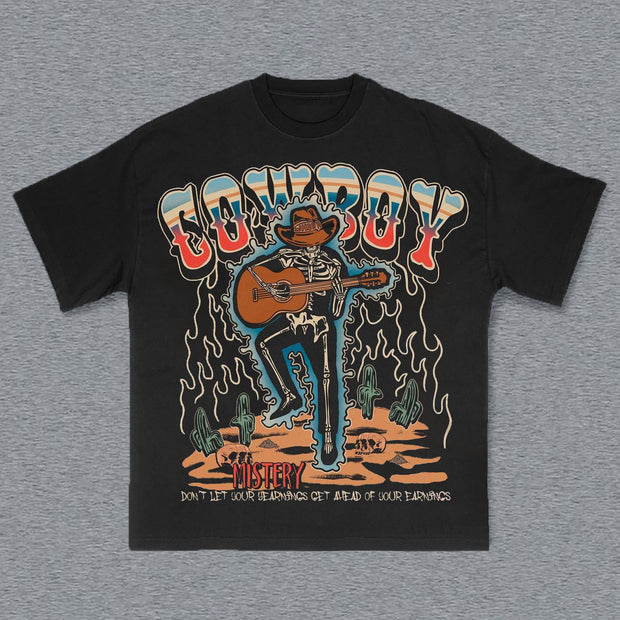 Cowboy Print Short Sleeve T-Shirt