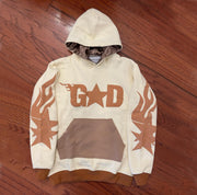Fashionable and personalized contrasting college style hoodie