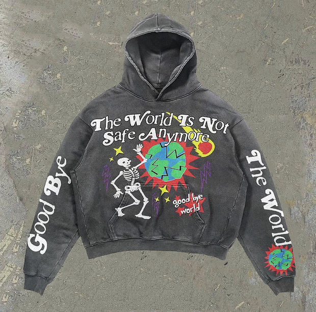 Your World Will Explode Printed Casual Street Hoodie