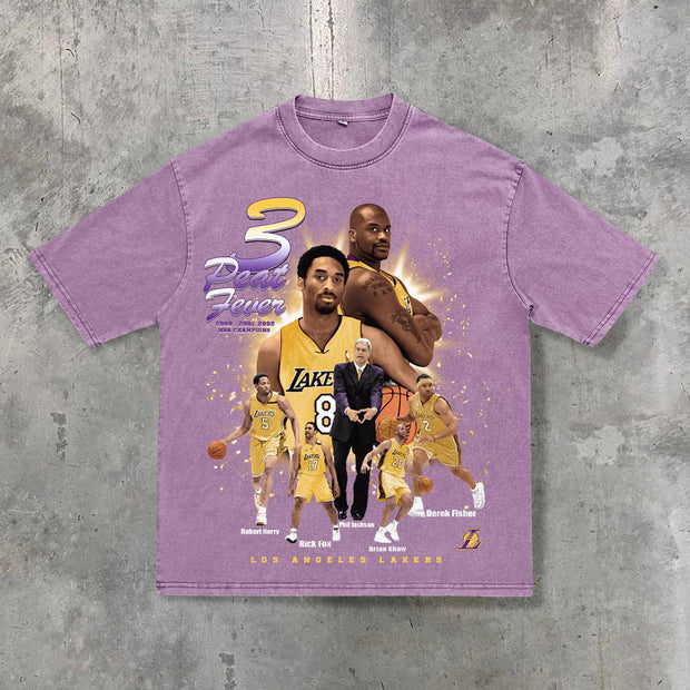 Fashionable sports star printed T-shirt