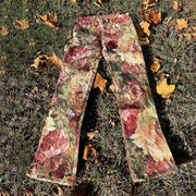 Retro Casual Floral Print Tapestry Pile Pants