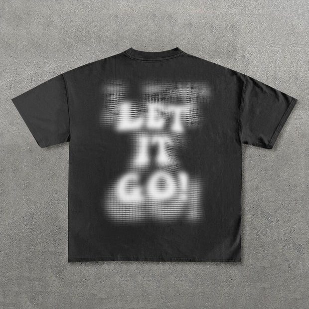Let It Go Print Short Sleeve T-Shirt