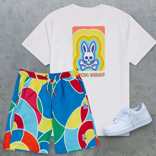 Personalized Leisure Bunny Colorblock Shorts Suit