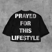 Prayed For This Lifestyle Printed Three-quarter Sleeve T-shirt