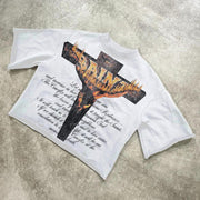 Saint Cross Print Short Sleeve T-Shirt