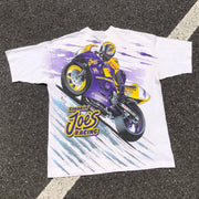 No.1 Motorcycle Racing Print Short Sleeve T-Shirt