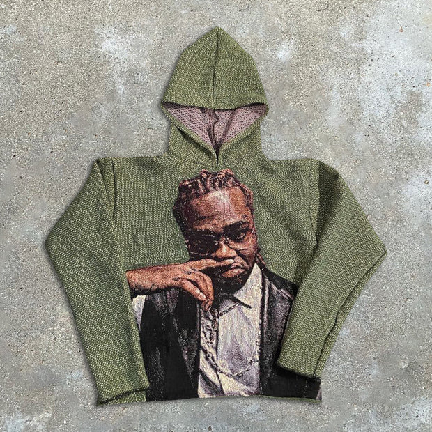 Personalized Hip Hop Retro Pattern Tapestry Hoodie
