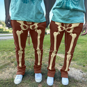 casual bone print trousers