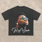 Big face rap star Rod Wave printed T-shirt