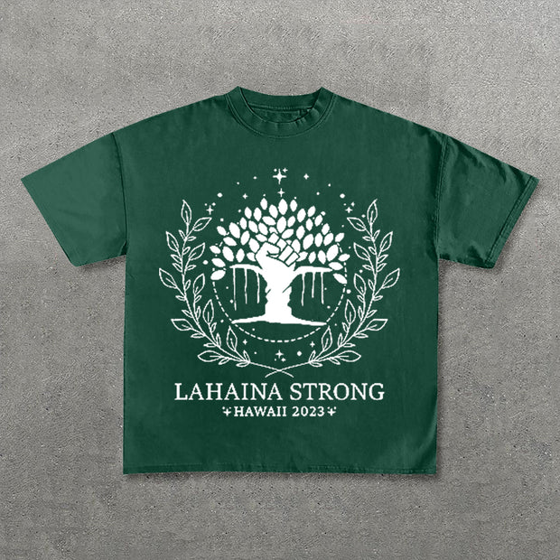 Lahaina Strong Print Short Sleeve T-Shirt