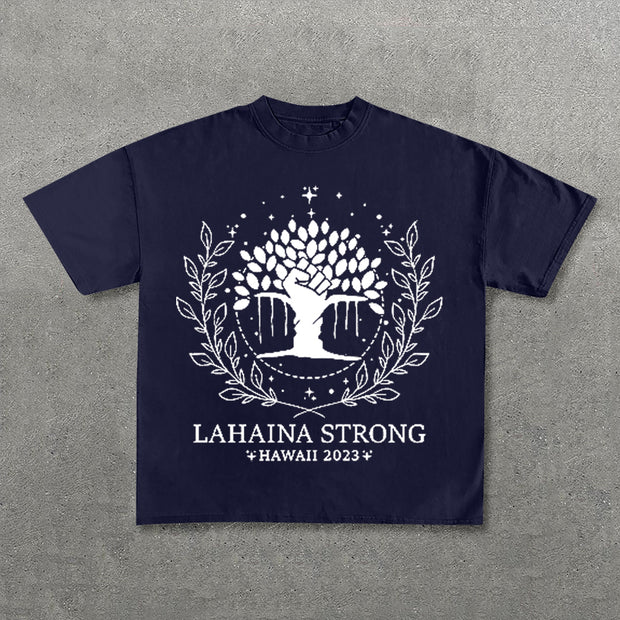 Lahaina Strong Print Short Sleeve T-Shirt