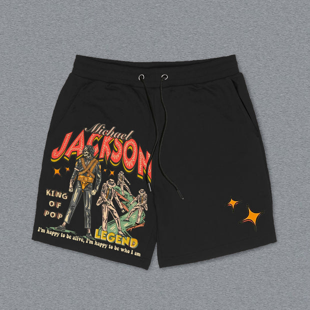 Legend Rapper Print Knitted Shorts