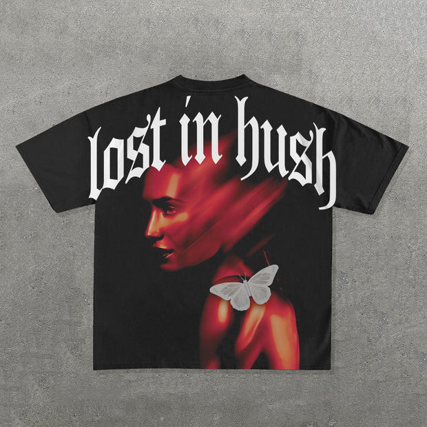 Lost In Hush Print Short Sleeve T-Shirt