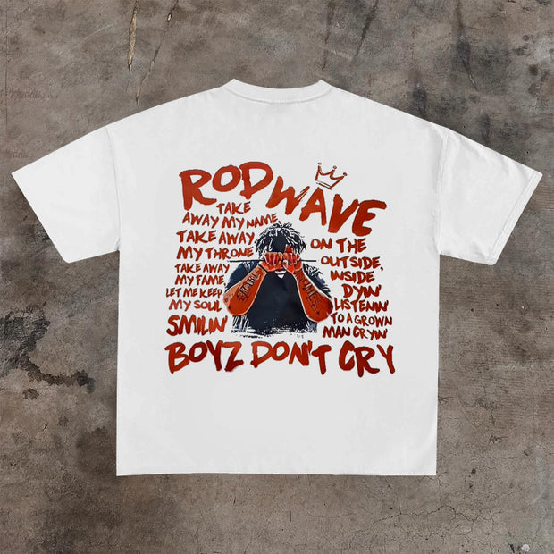 Rod Wave Print Crew Neck T-Shirt