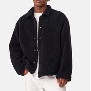 Casual black sea lamb cashmere home sleeve jacket