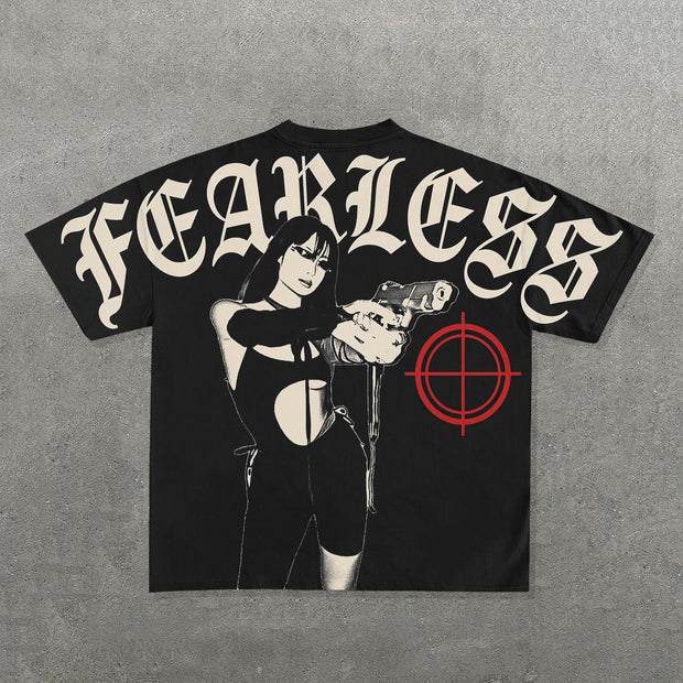 Fearless Killer Print Short Sleeve T-Shirt