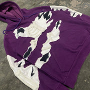 Casual street skull patchwork sports hoodie